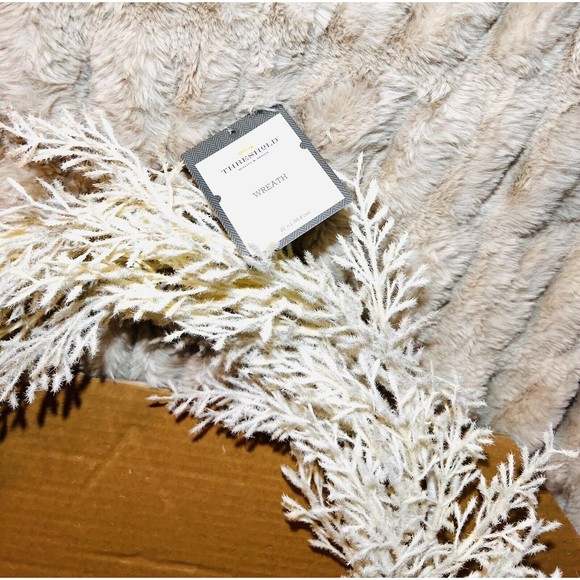 Ring Pampas Grass Botanical Wreath 22 inch - Threshold - New - Picture 6 of 7